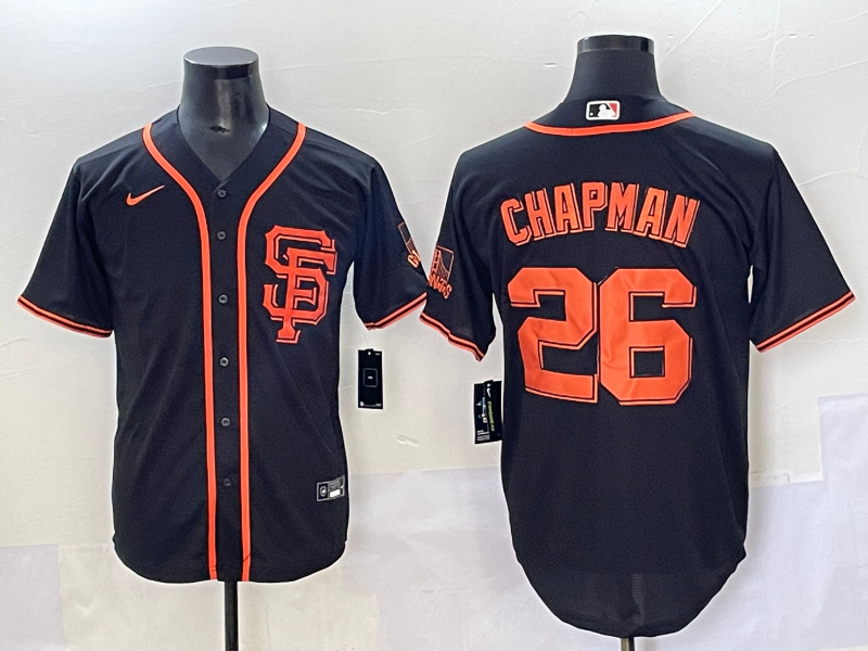 Men's San Francisco Giants Matt Chapman #26 Black Limited Jersey